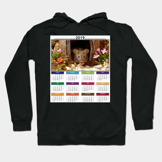 cute mouse 2019 Calendar Hoodie by Simon-dell